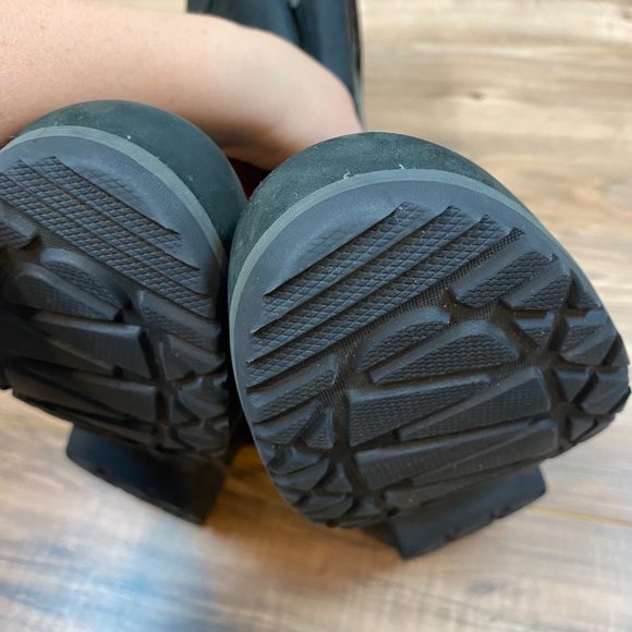 Eddie Bauer Tall Riding Boots‎ Herringbone Accent Women's 9 Color Black/Gray - Picture 9 of 11